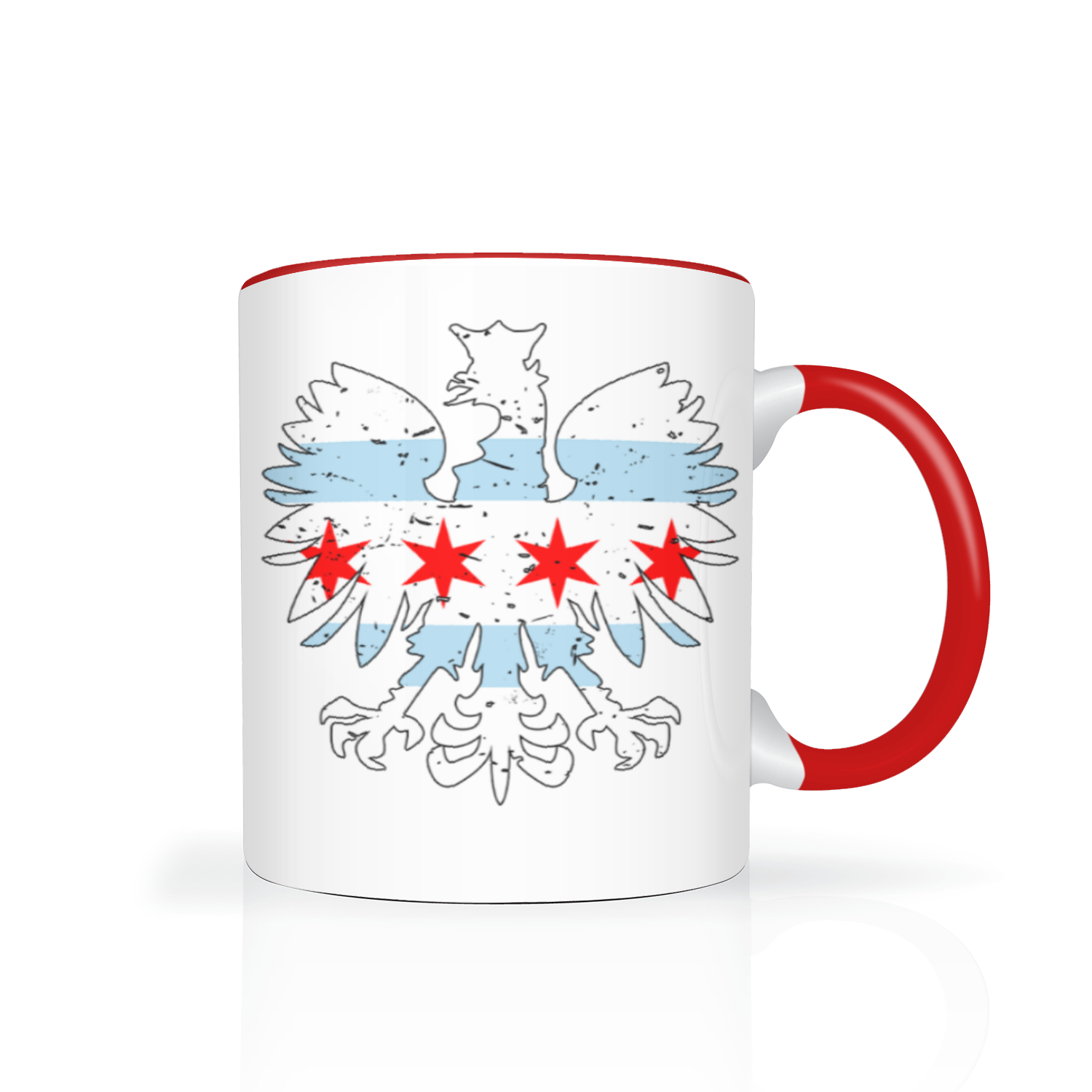 Chicago Flag Polish Eagle 2 Tone 11oz Mug