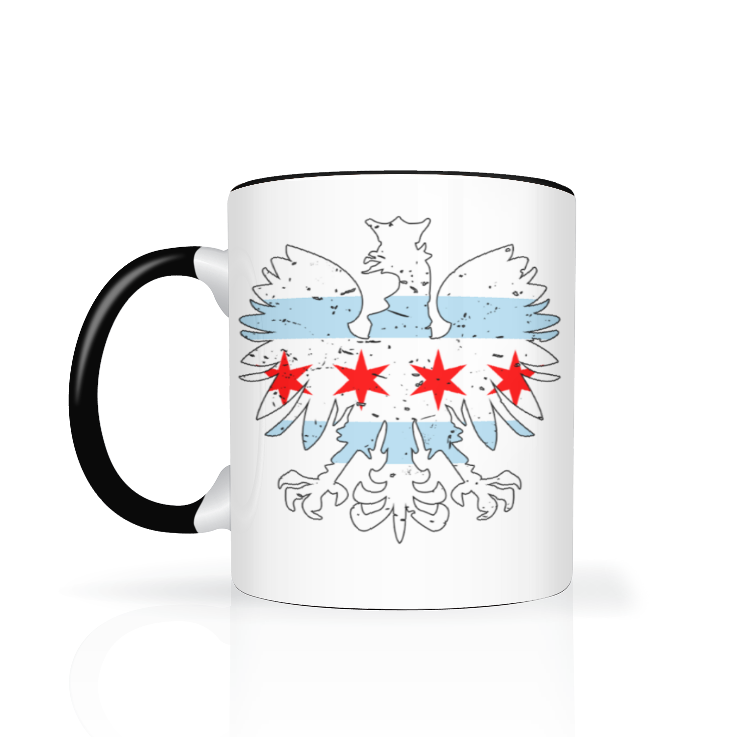 Chicago Flag Polish Eagle 2 Tone 11oz Mug
