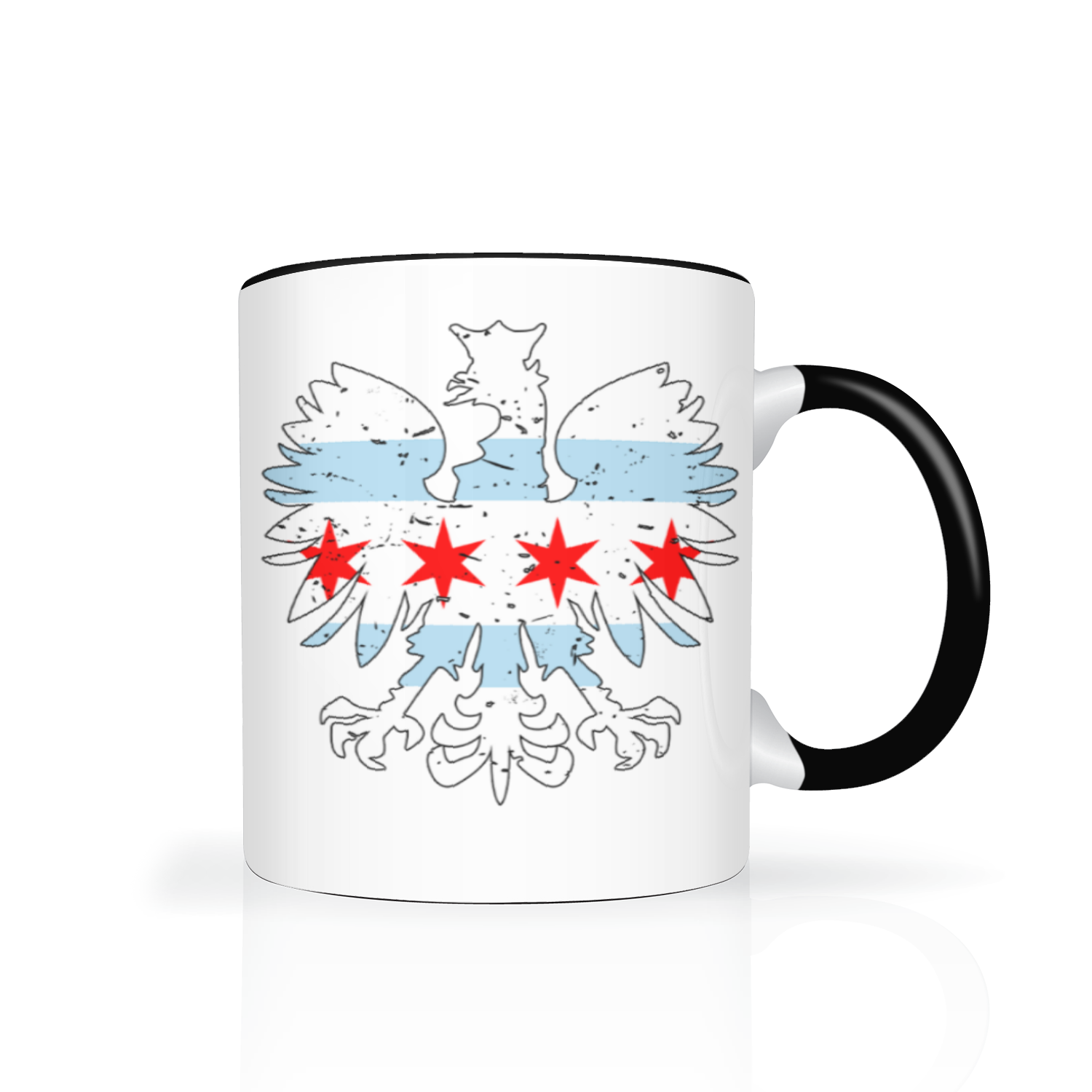 Chicago Flag Polish Eagle 2 Tone 11oz Mug