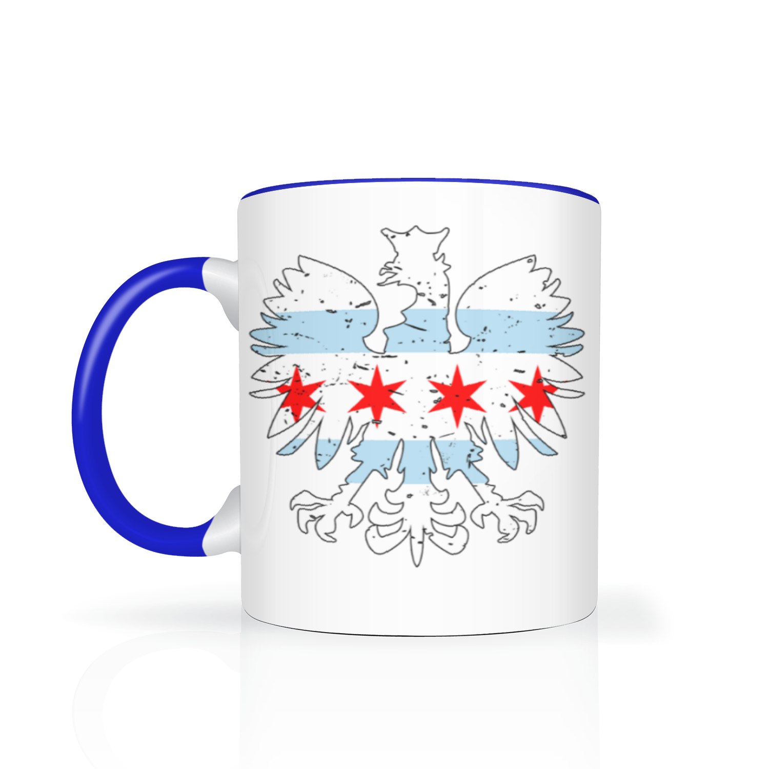 Chicago Flag Polish Eagle 2 Tone 11oz Mug