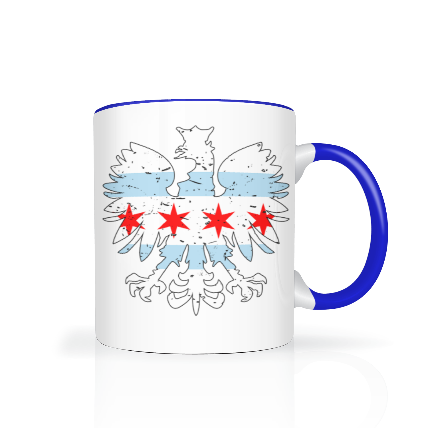 Chicago Flag Polish Eagle 2 Tone 11oz Mug