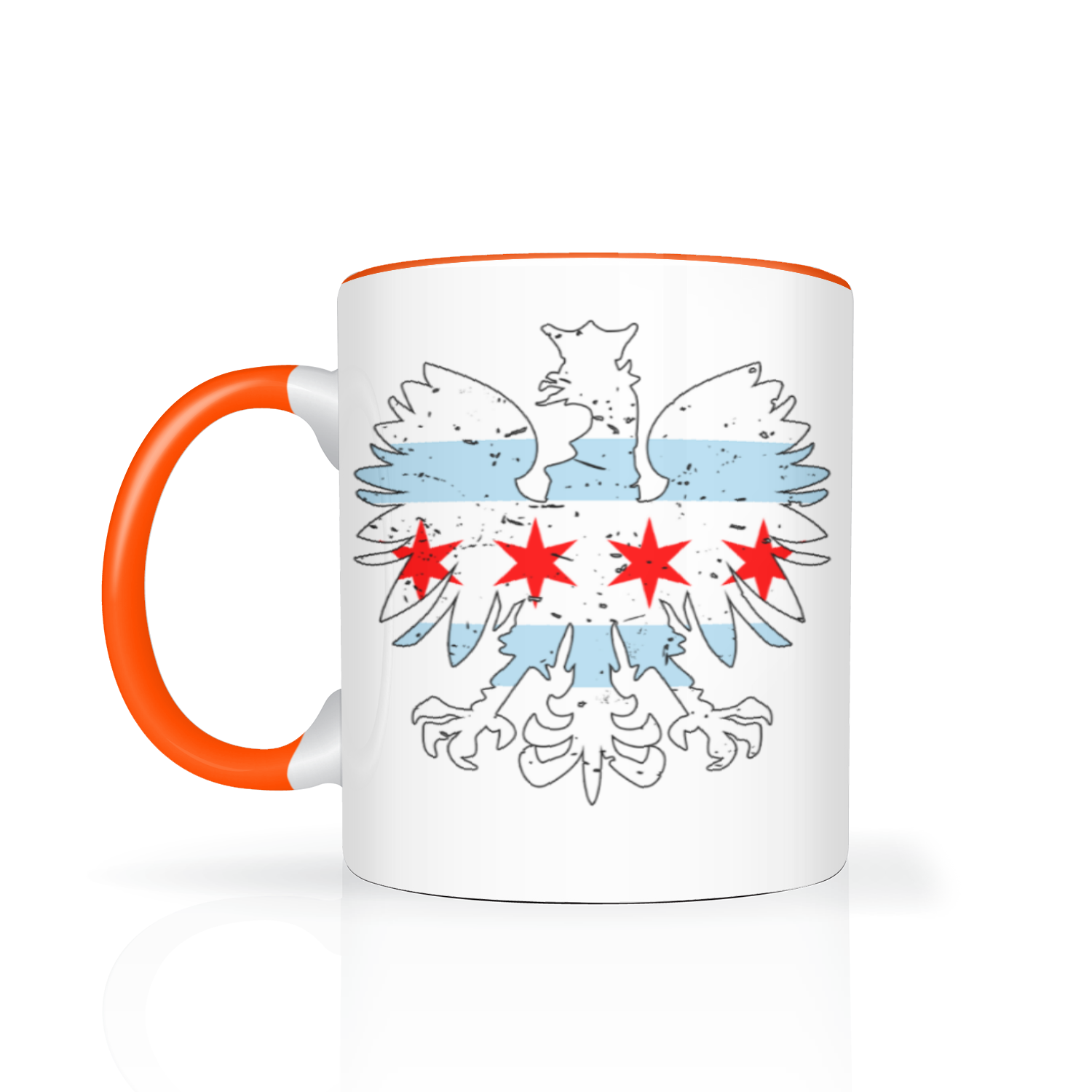 Chicago Flag Polish Eagle 2 Tone 11oz Mug