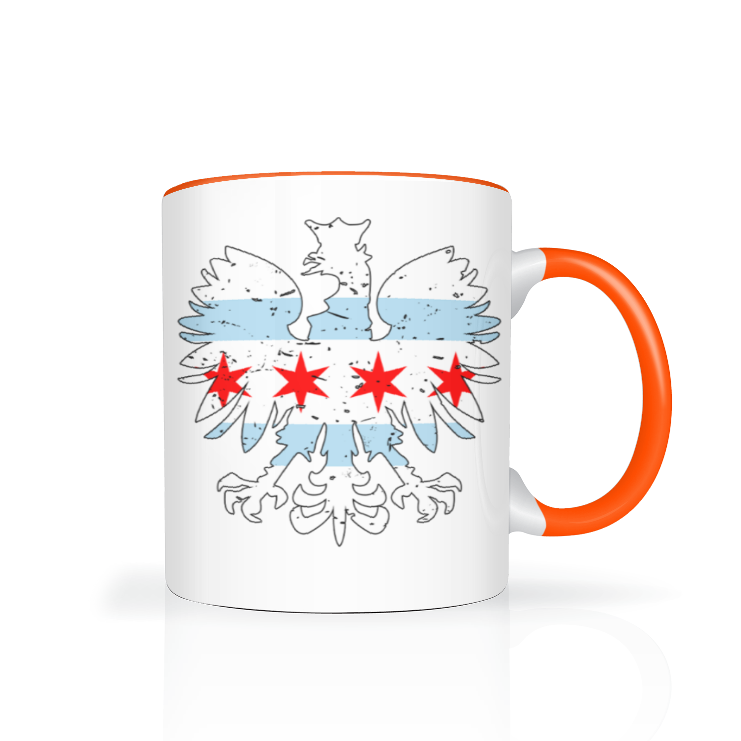 Chicago Flag Polish Eagle 2 Tone 11oz Mug