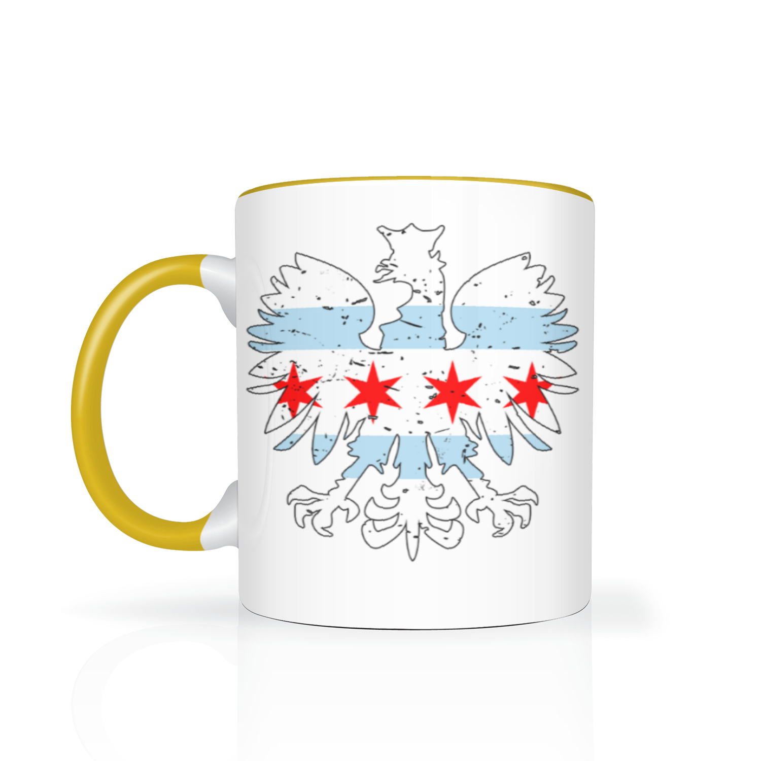 Chicago Flag Polish Eagle 2 Tone 11oz Mug