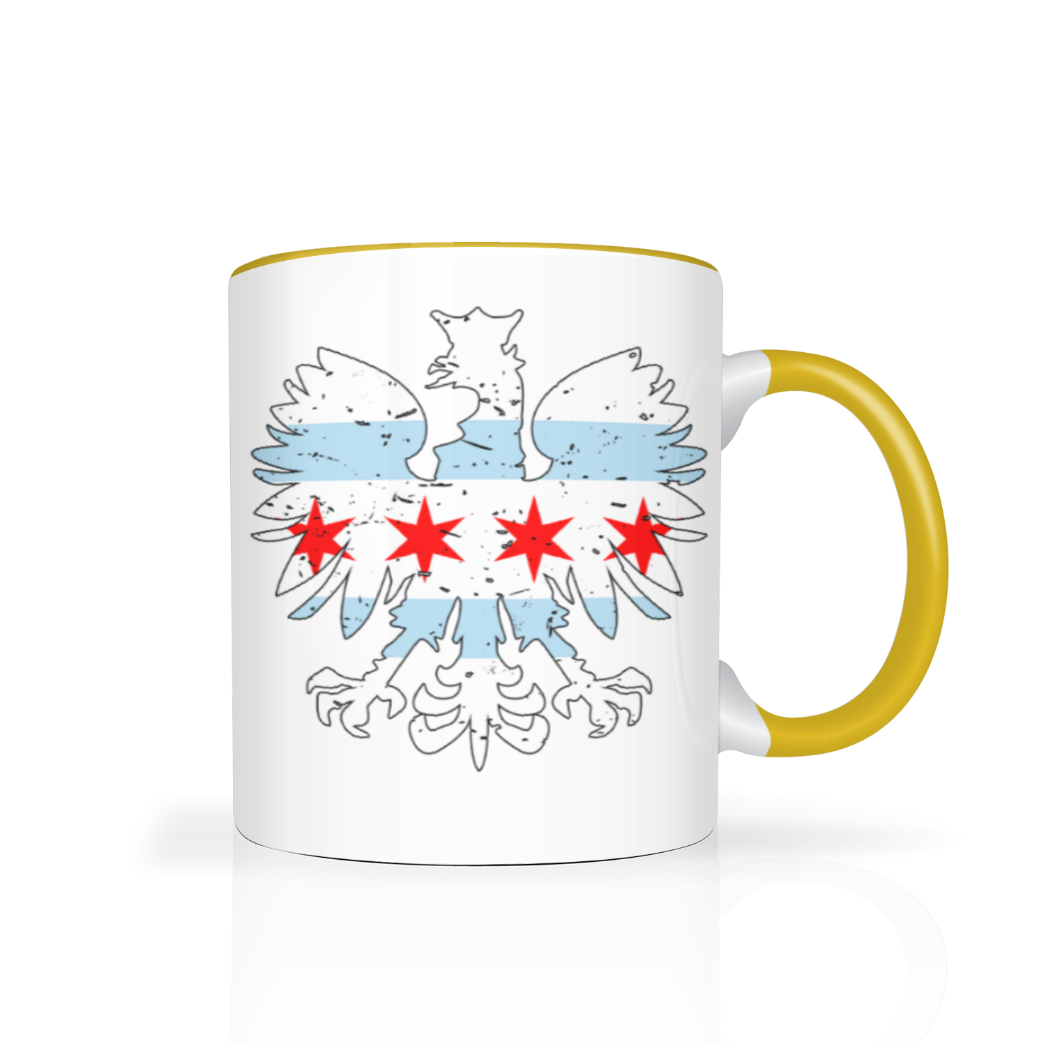 Chicago Flag Polish Eagle 2 Tone 11oz Mug