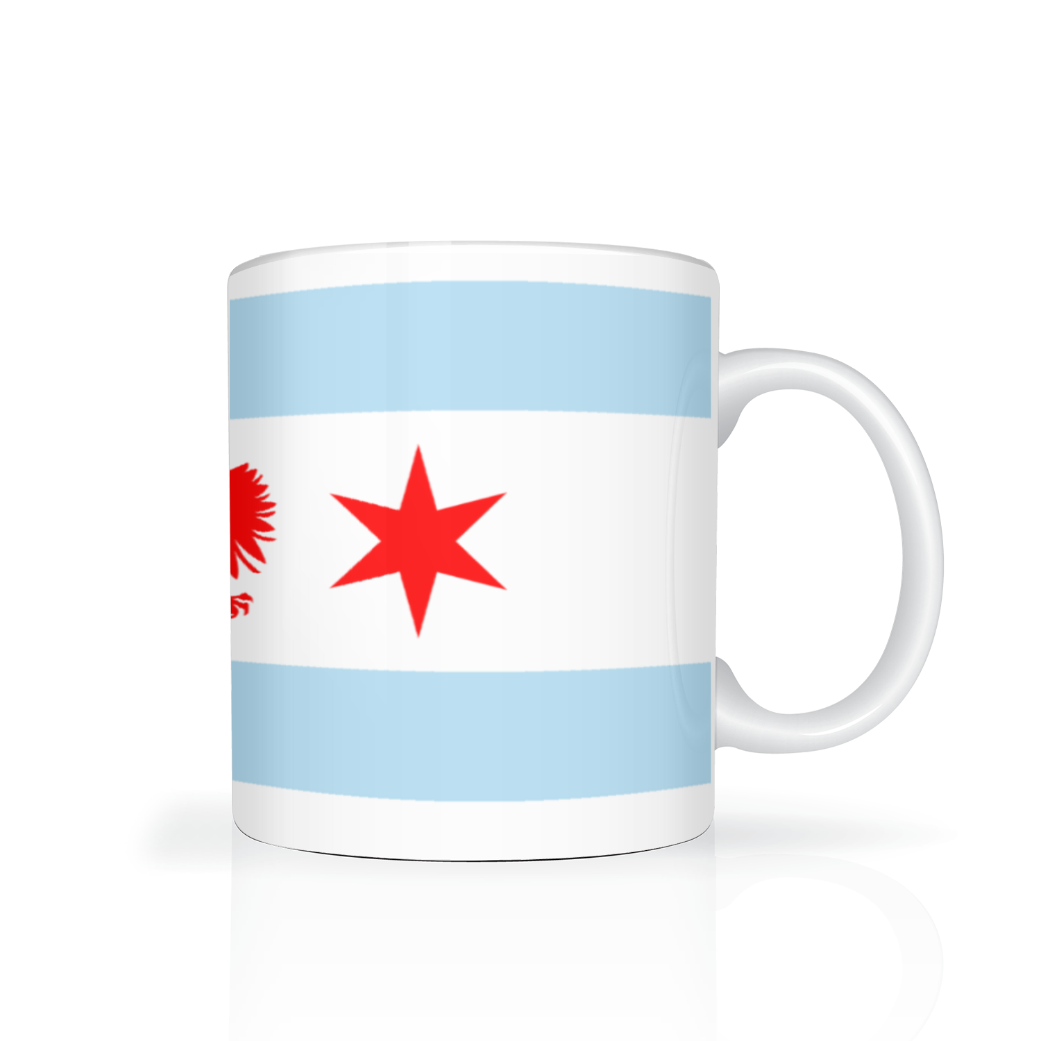 Chicago Flag Polish Single Eagle 2 Tone 11oz Mug