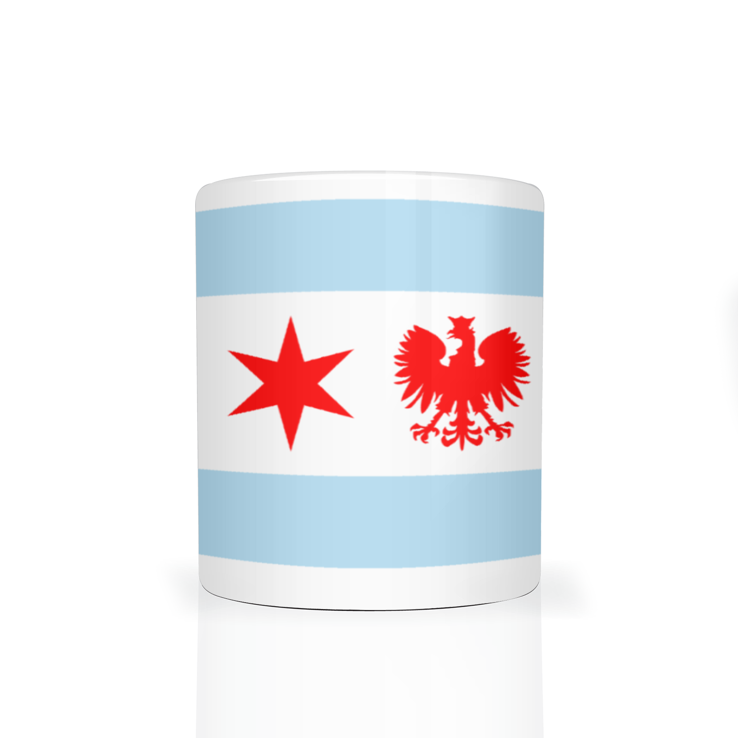 Chicago Flag Polish Single Eagle 2 Tone 11oz Mug