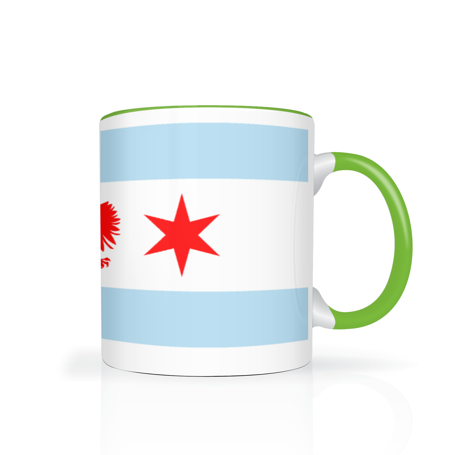 Chicago Flag Polish Single Eagle 2 Tone 11oz Mug