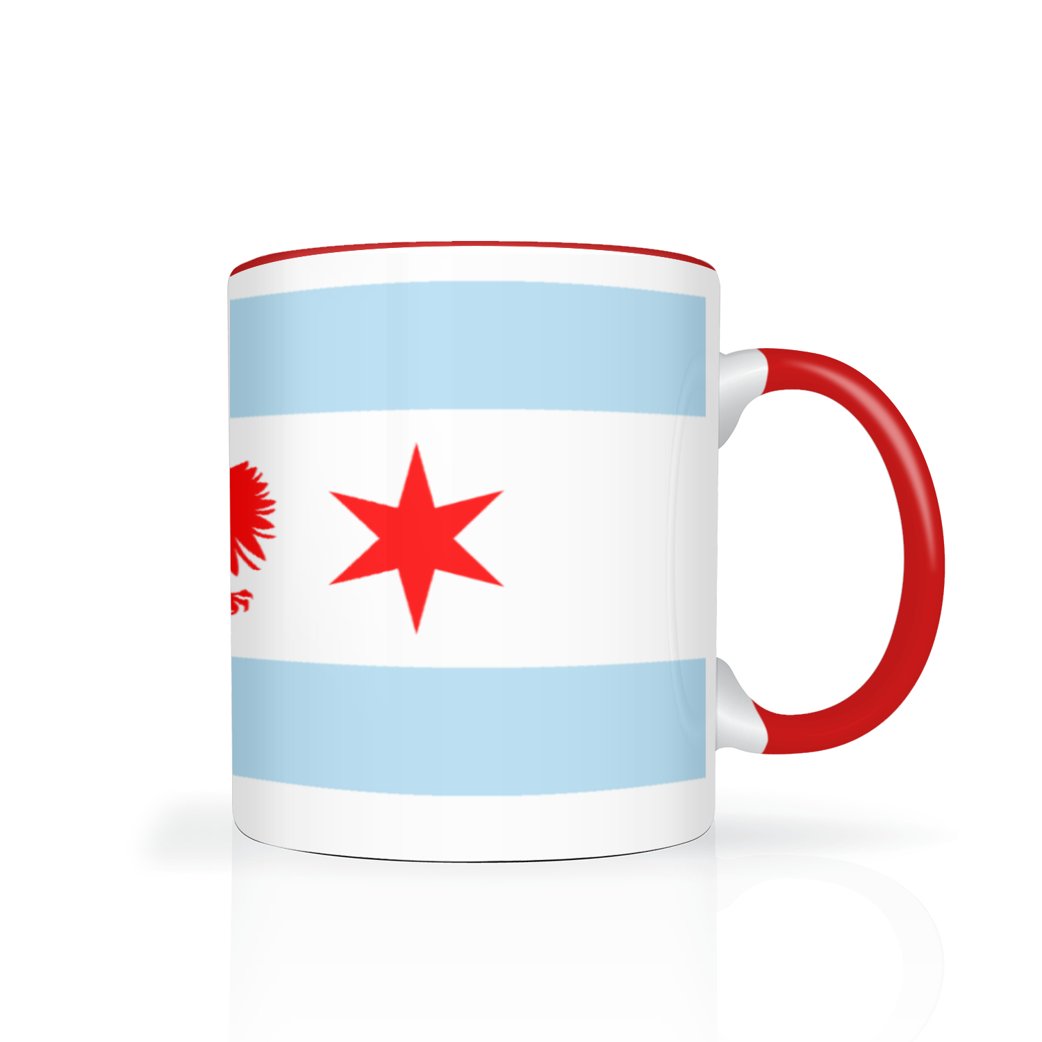 Chicago Flag Polish Single Eagle 2 Tone 11oz Mug