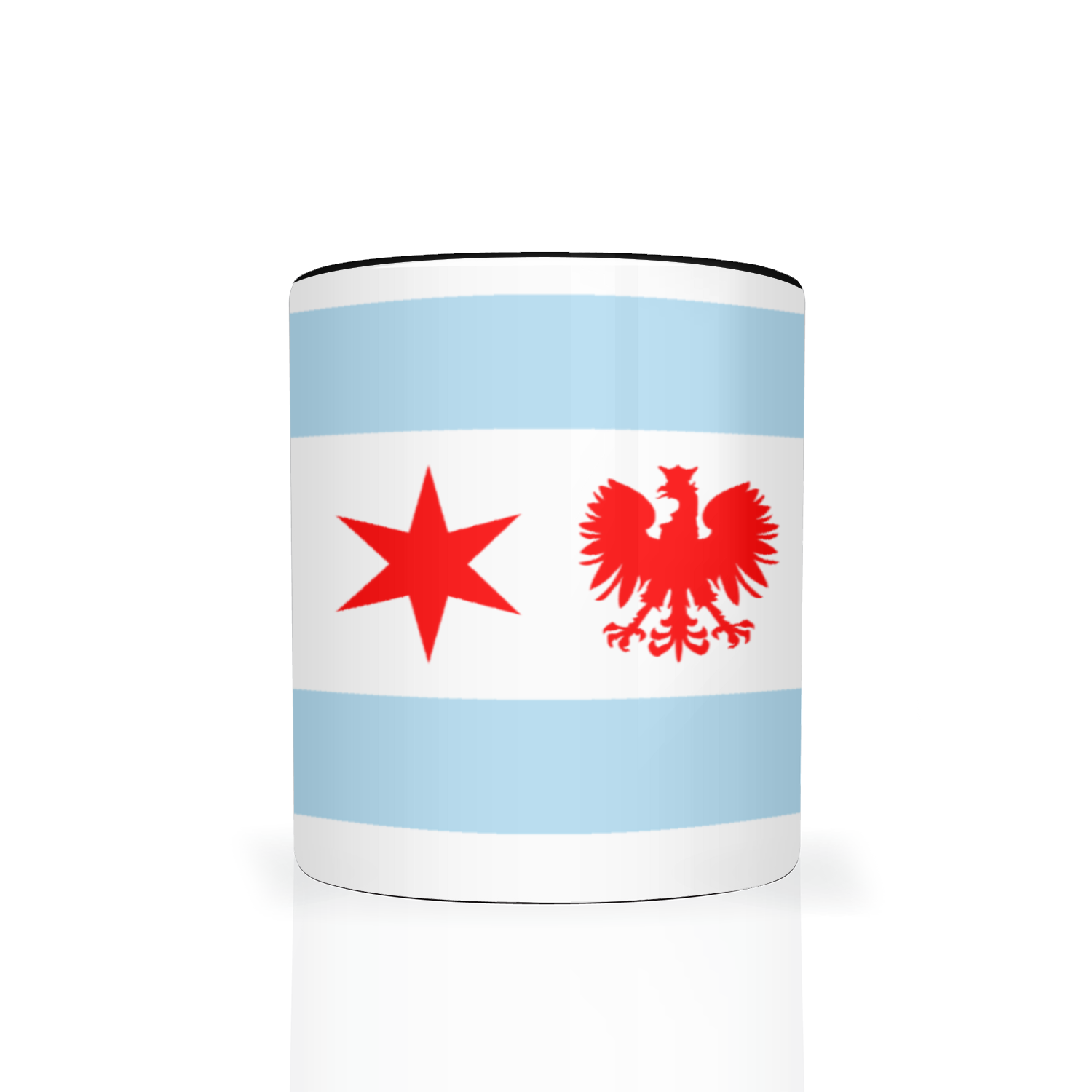 Chicago Flag Polish Single Eagle 2 Tone 11oz Mug