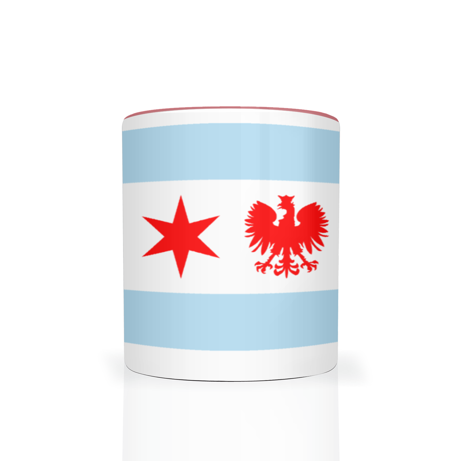 Chicago Flag Polish Single Eagle 2 Tone 11oz Mug