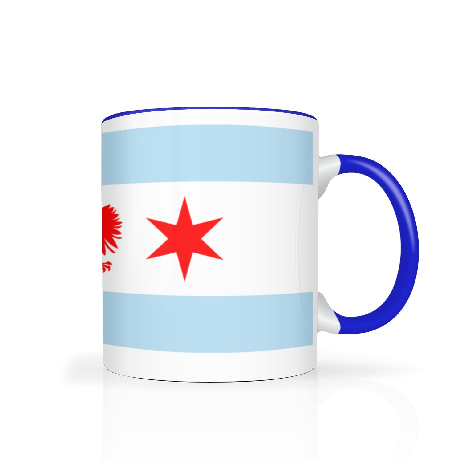 Chicago Flag Polish Single Eagle 2 Tone 11oz Mug