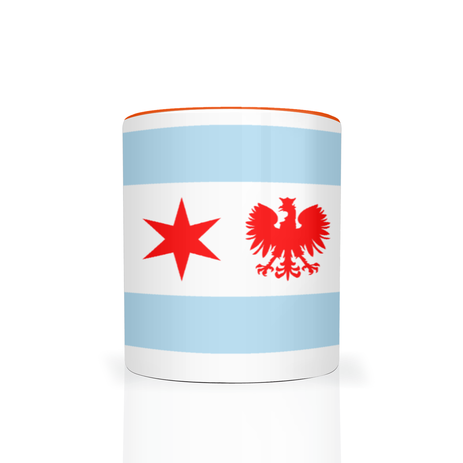 Chicago Flag Polish Single Eagle 2 Tone 11oz Mug