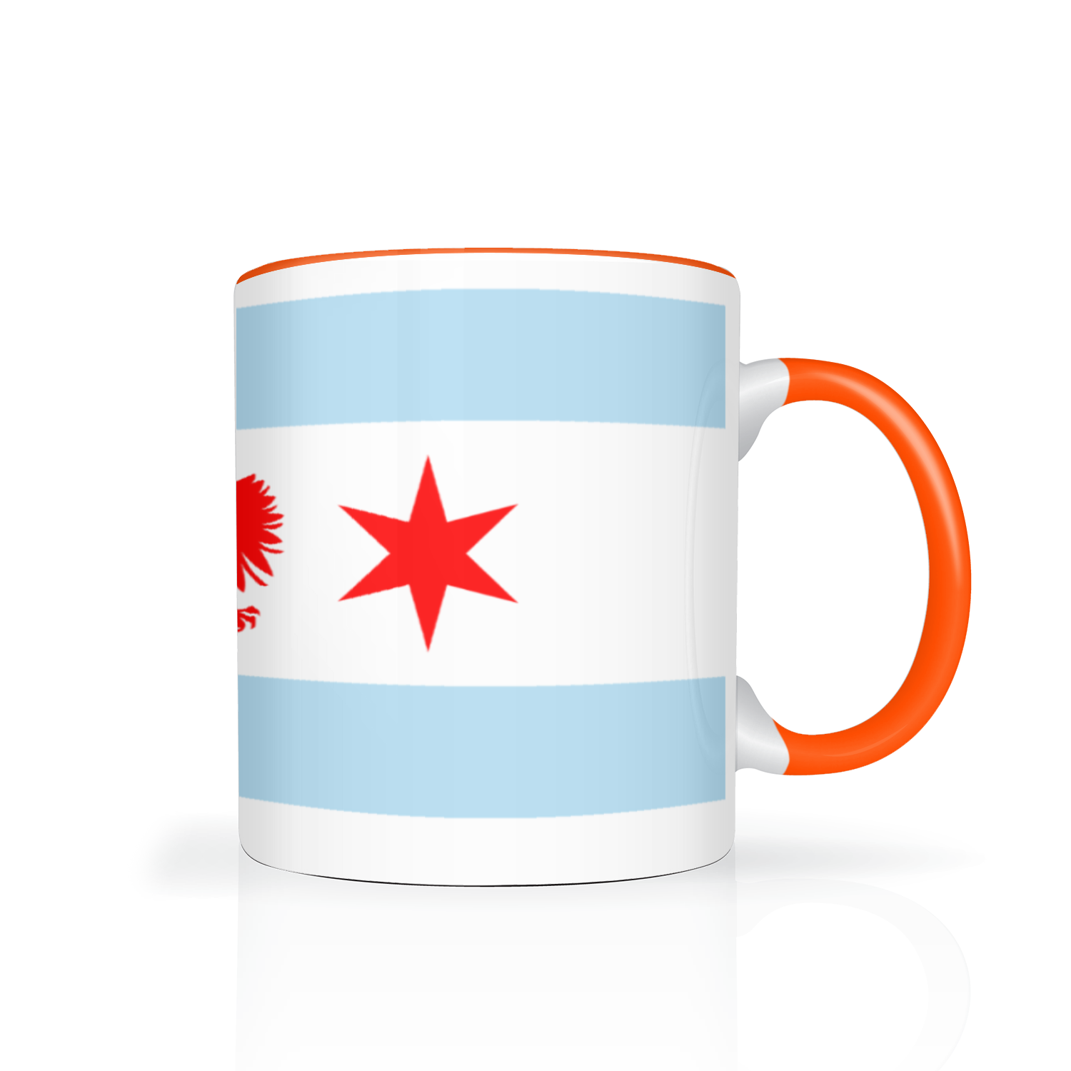 Chicago Flag Polish Single Eagle 2 Tone 11oz Mug