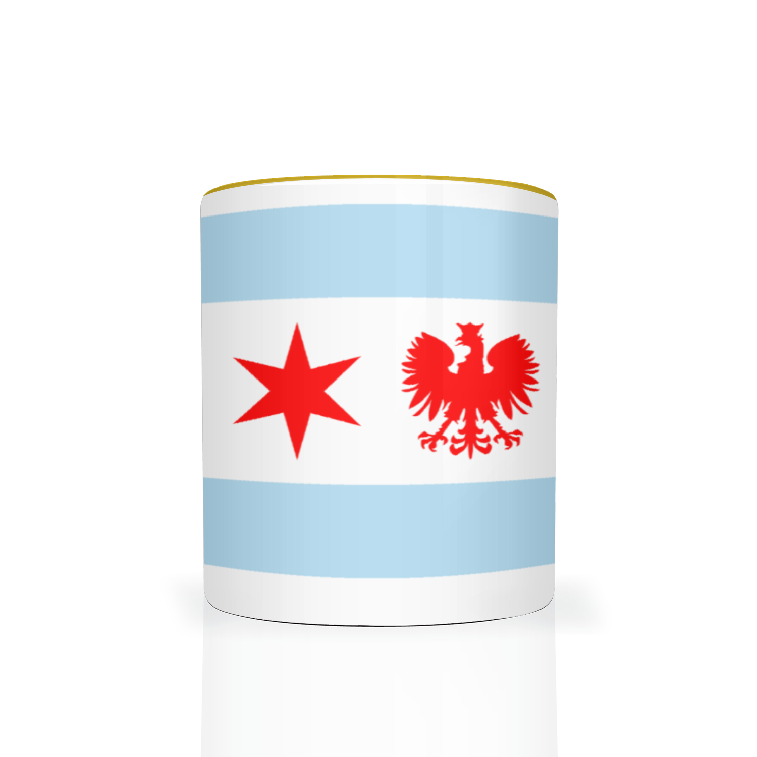 Chicago Flag Polish Single Eagle 2 Tone 11oz Mug