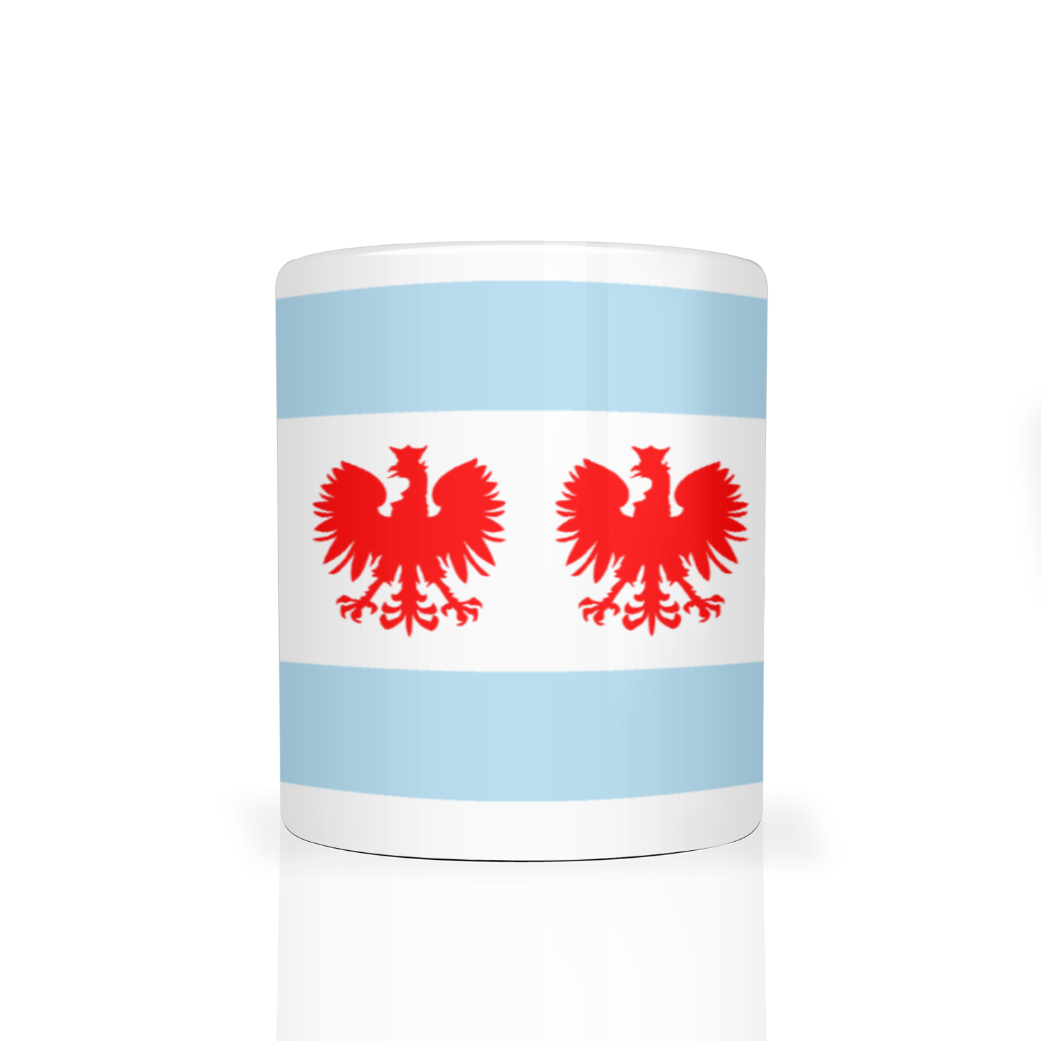 Chicago Flag Polish Four Eagle 2 Tone 11oz Mug