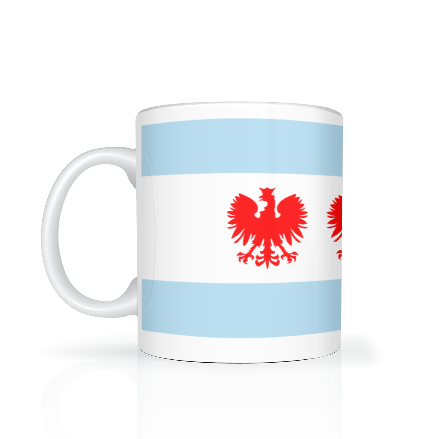 Chicago Flag Polish Four Eagle 2 Tone 11oz Mug