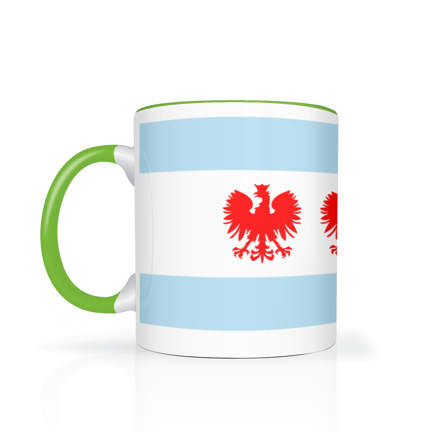 Chicago Flag Polish Four Eagle 2 Tone 11oz Mug