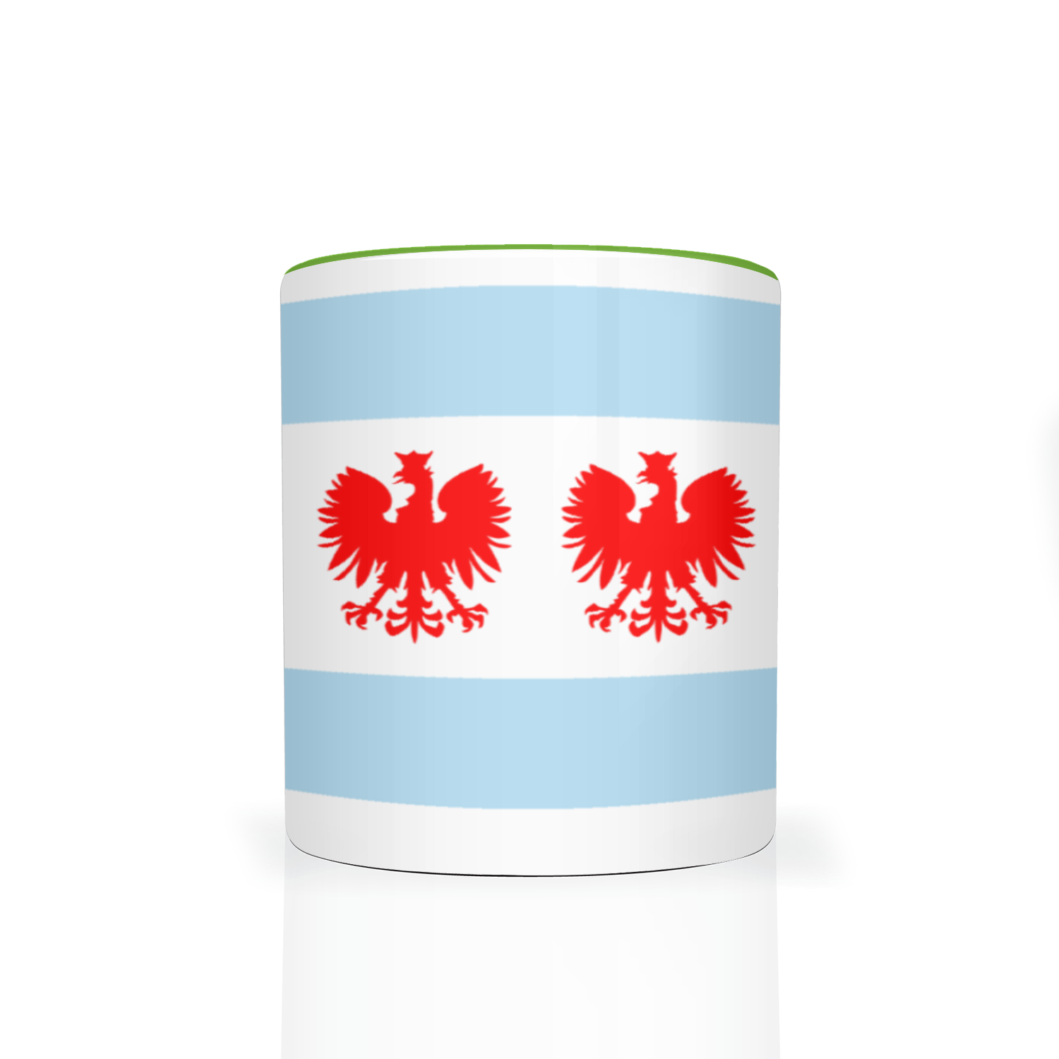 Chicago Flag Polish Four Eagle 2 Tone 11oz Mug