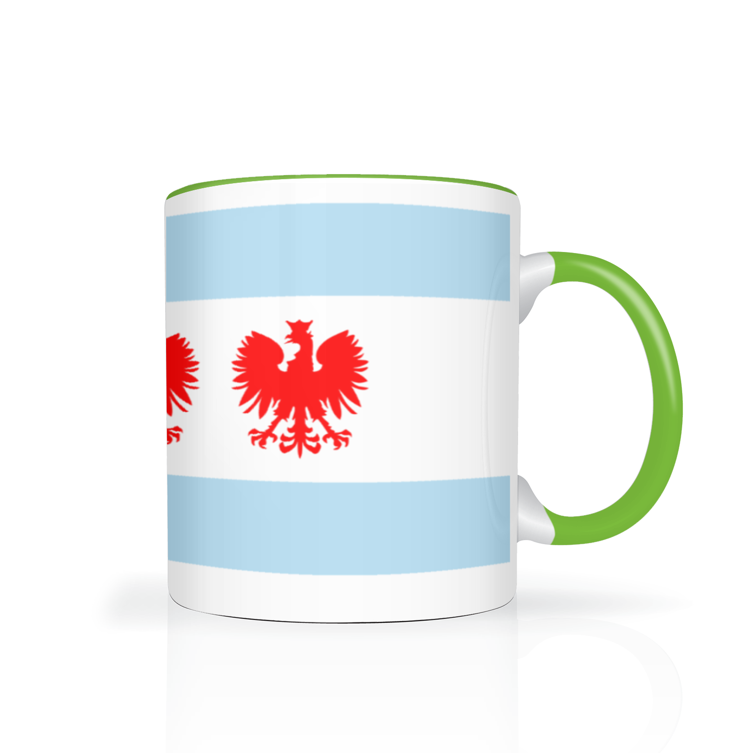 Chicago Flag Polish Four Eagle 2 Tone 11oz Mug