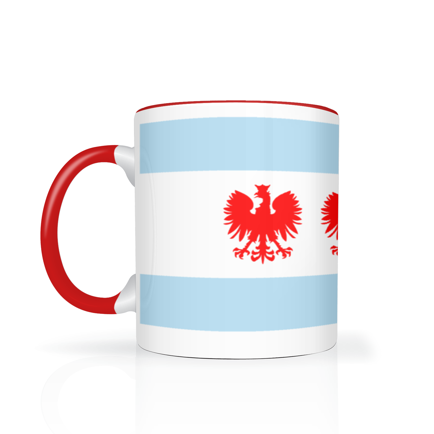 Chicago Flag Polish Four Eagle 2 Tone 11oz Mug
