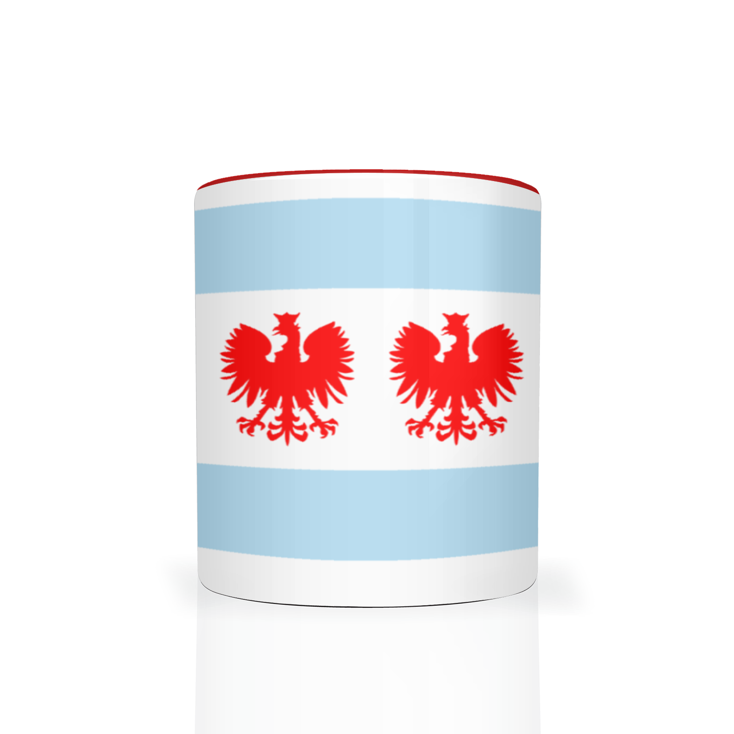 Chicago Flag Polish Four Eagle 2 Tone 11oz Mug