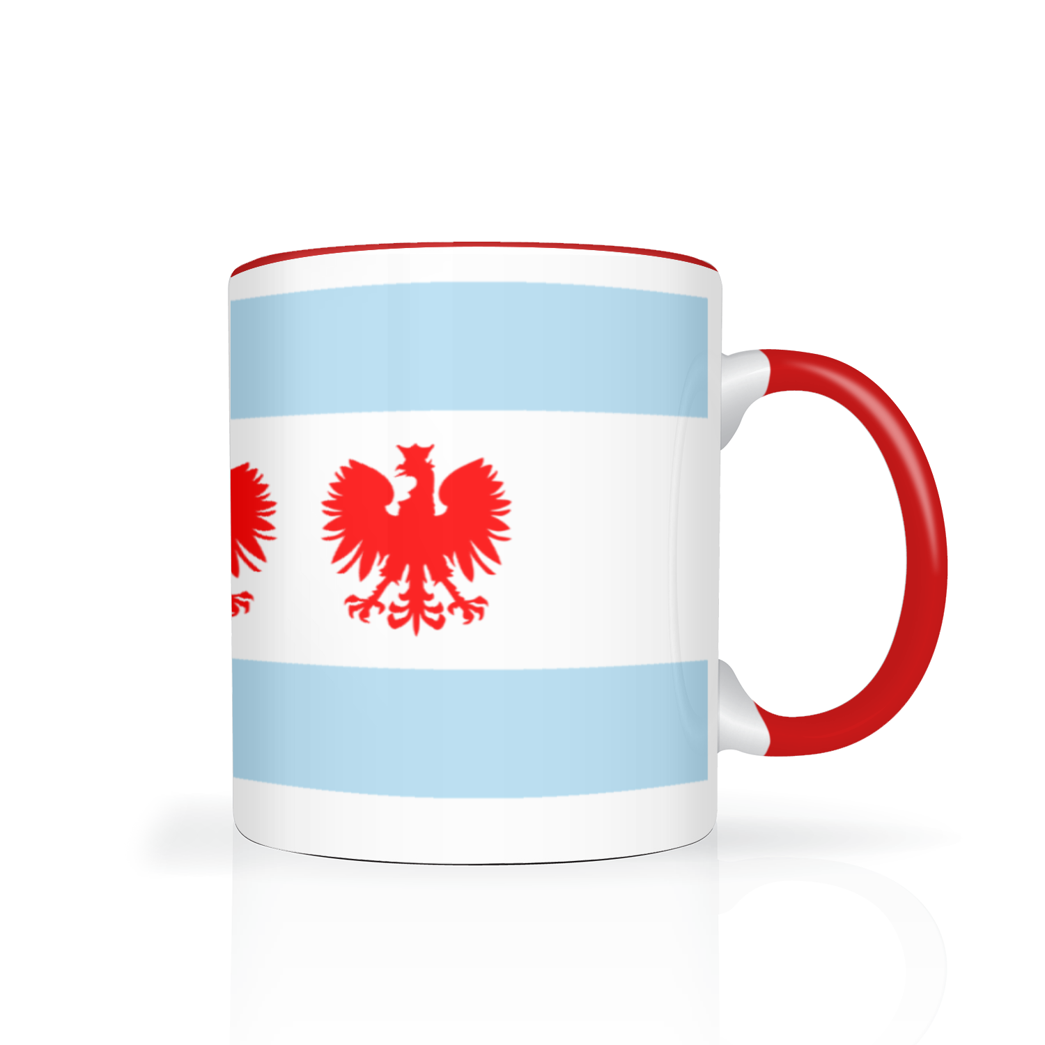 Chicago Flag Polish Four Eagle 2 Tone 11oz Mug