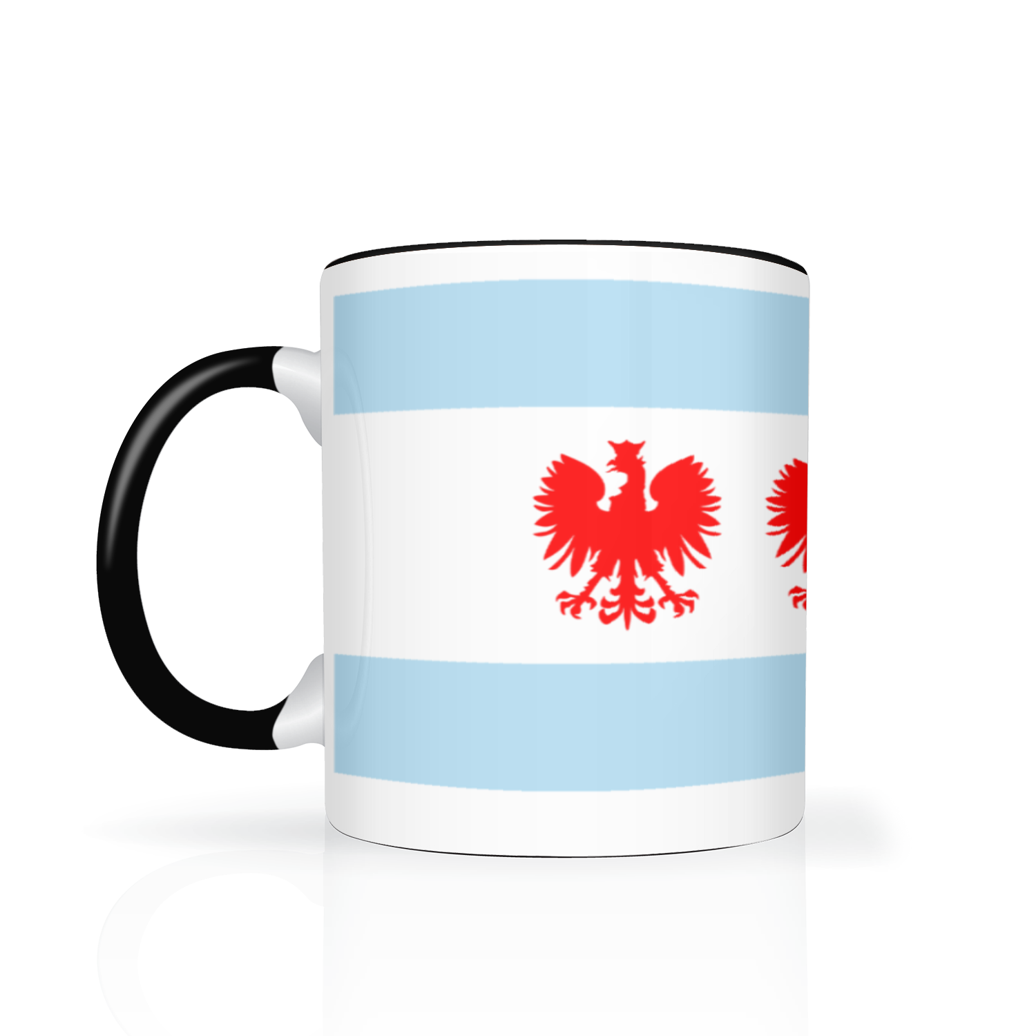 Chicago Flag Polish Four Eagle 2 Tone 11oz Mug