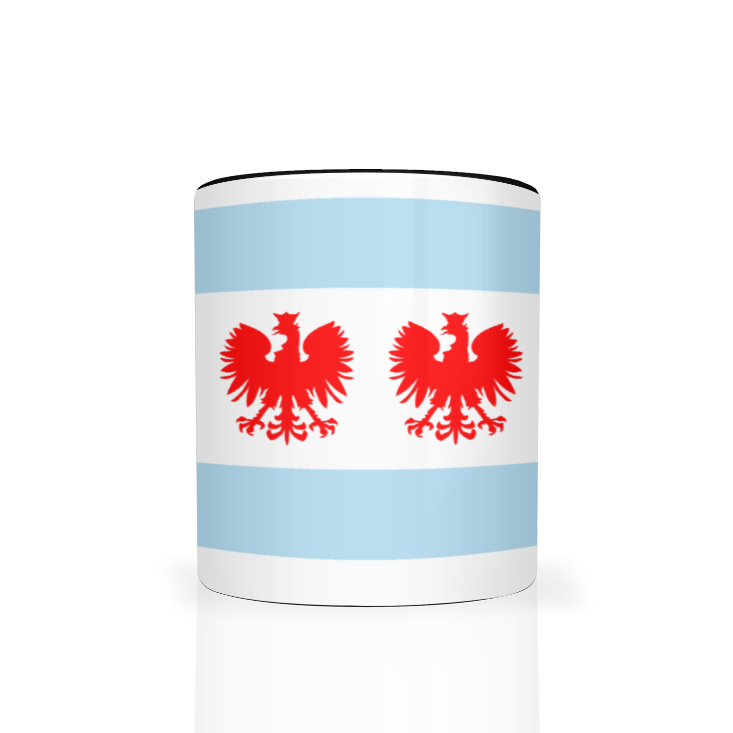 Chicago Flag Polish Four Eagle 2 Tone 11oz Mug