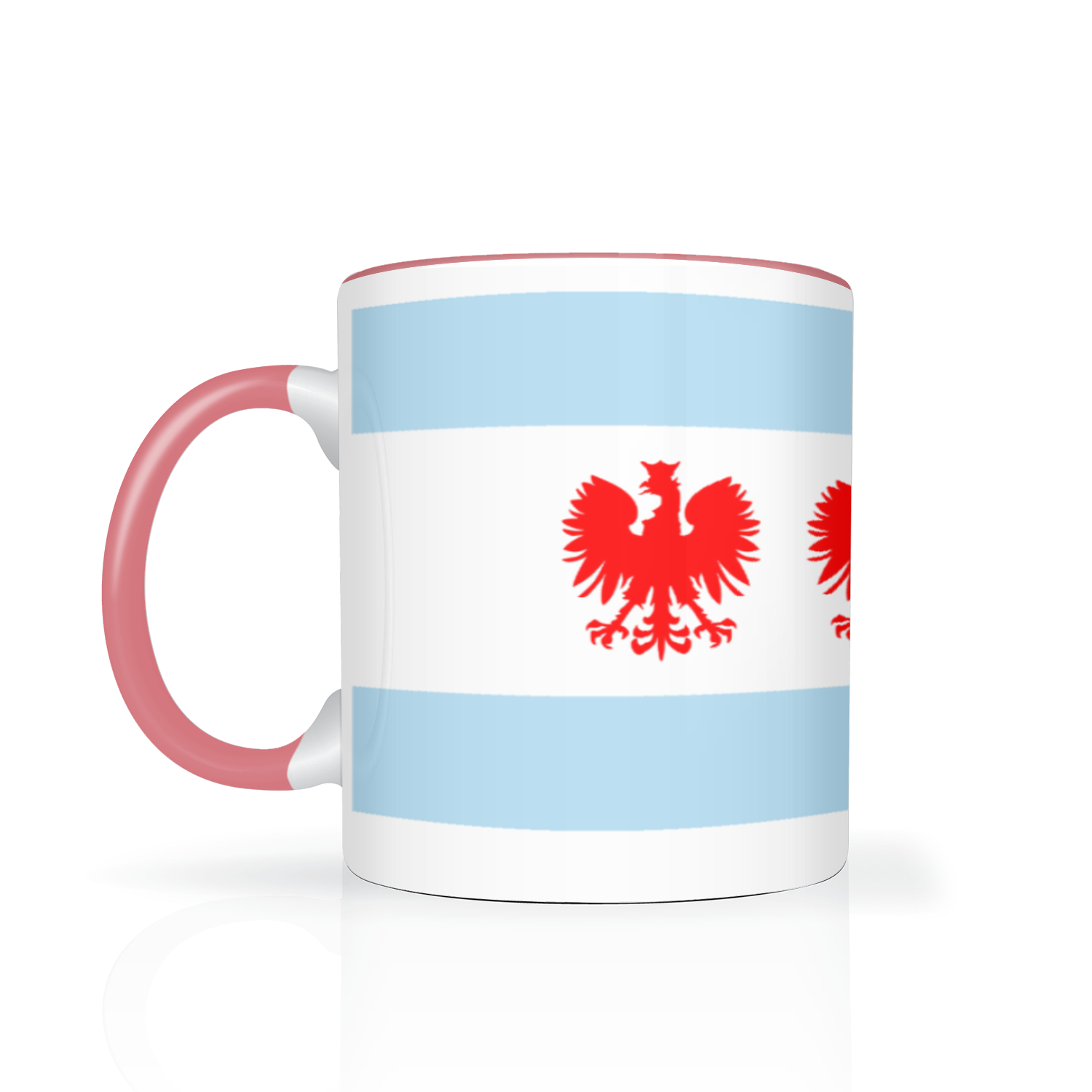 Chicago Flag Polish Four Eagle 2 Tone 11oz Mug