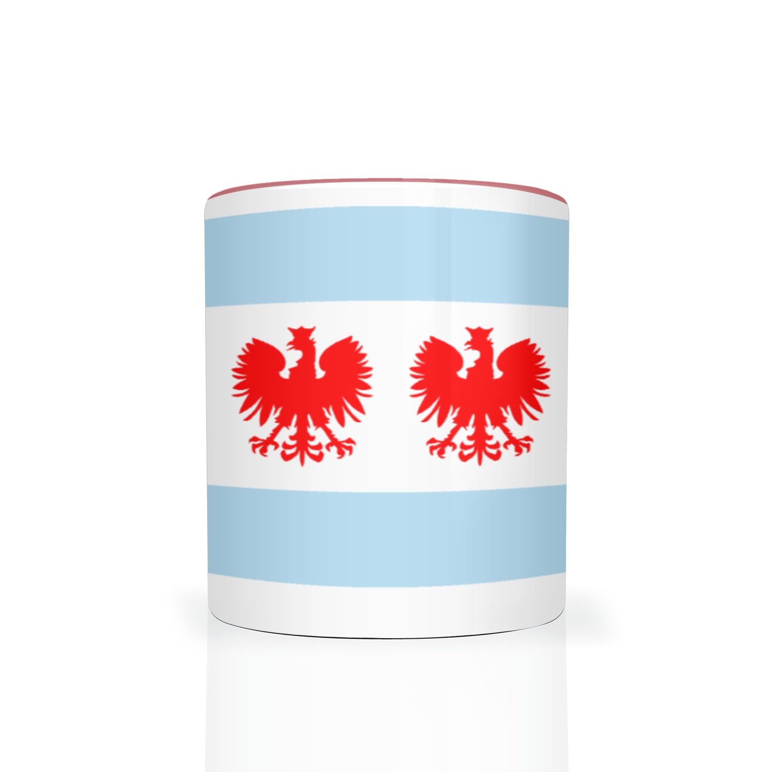 Chicago Flag Polish Four Eagle 2 Tone 11oz Mug