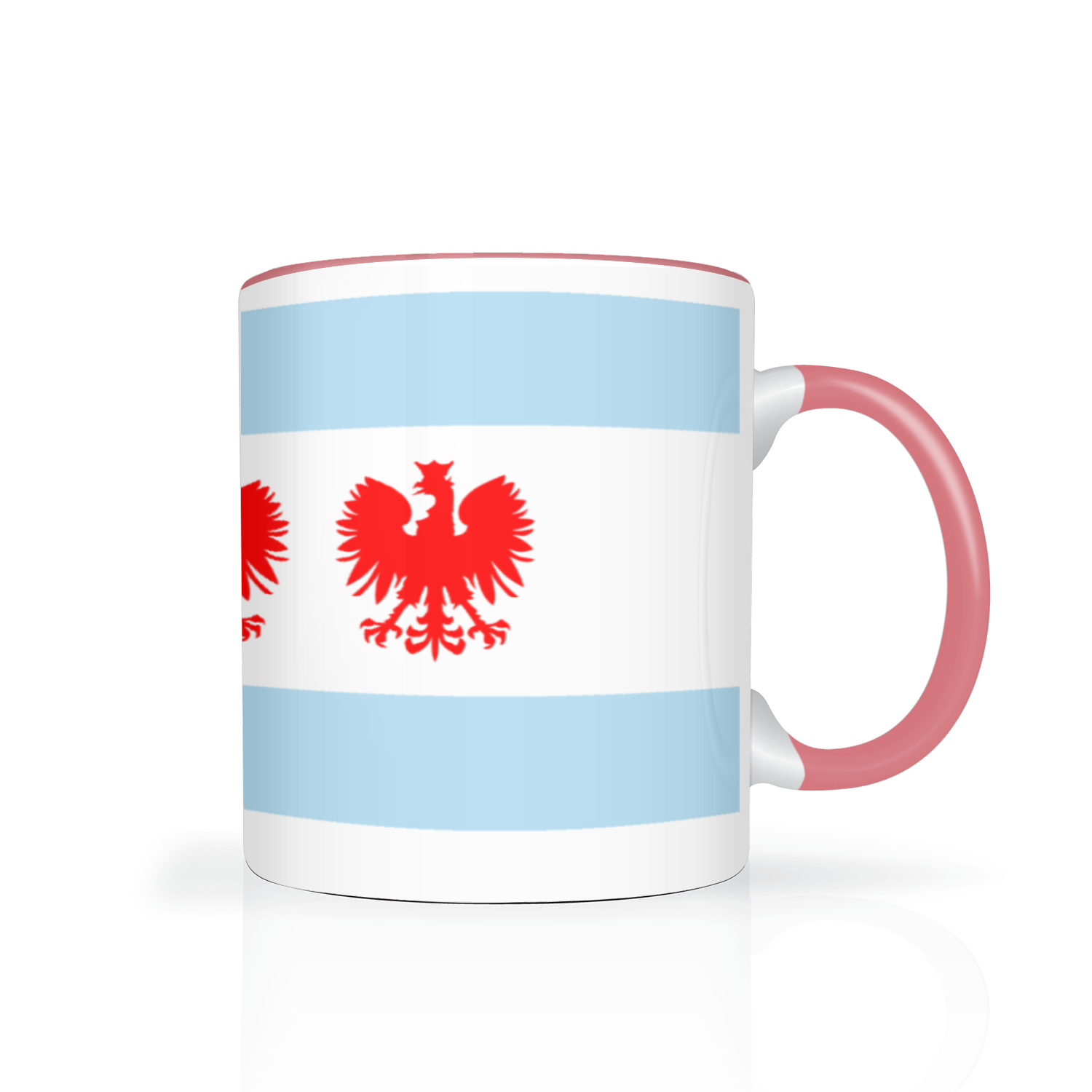 Chicago Flag Polish Four Eagle 2 Tone 11oz Mug