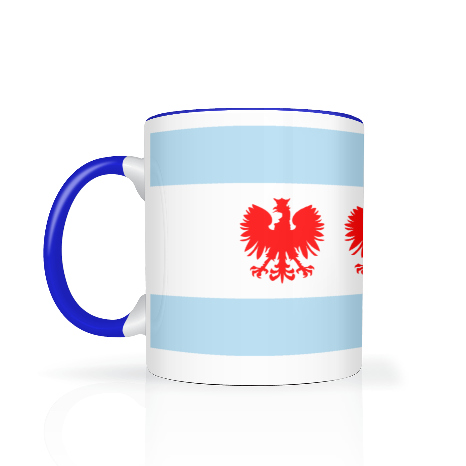 Chicago Flag Polish Four Eagle 2 Tone 11oz Mug