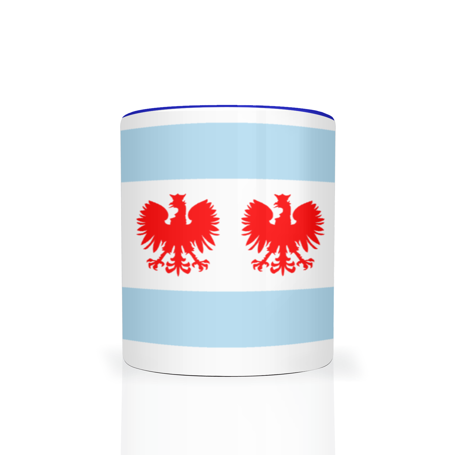 Chicago Flag Polish Four Eagle 2 Tone 11oz Mug