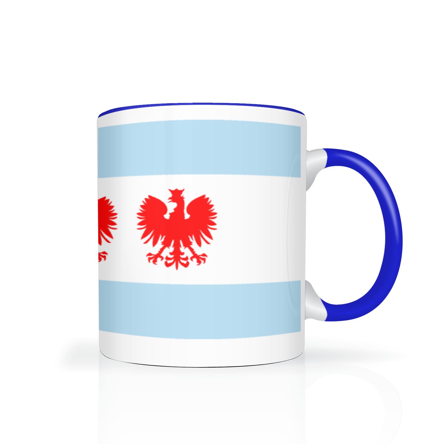 Chicago Flag Polish Four Eagle 2 Tone 11oz Mug