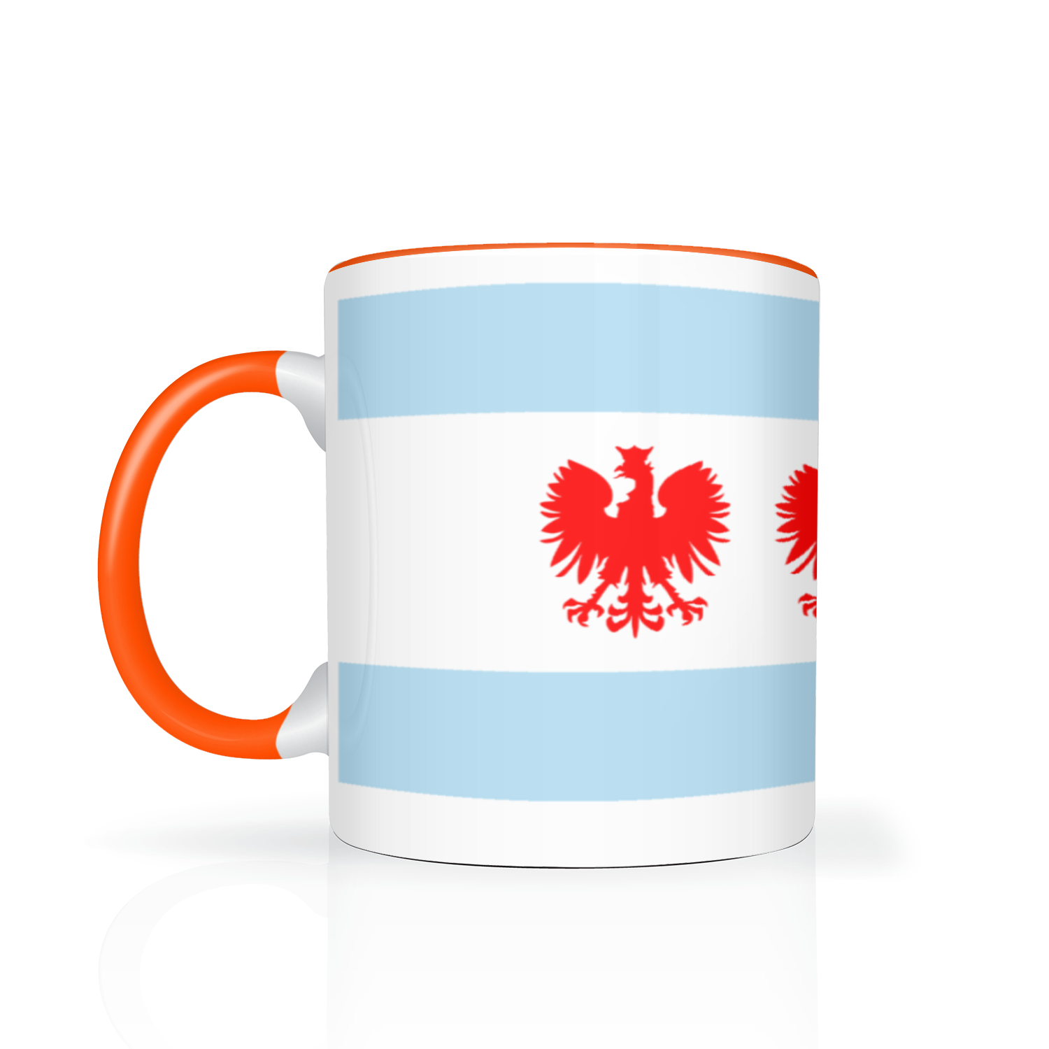 Chicago Flag Polish Four Eagle 2 Tone 11oz Mug