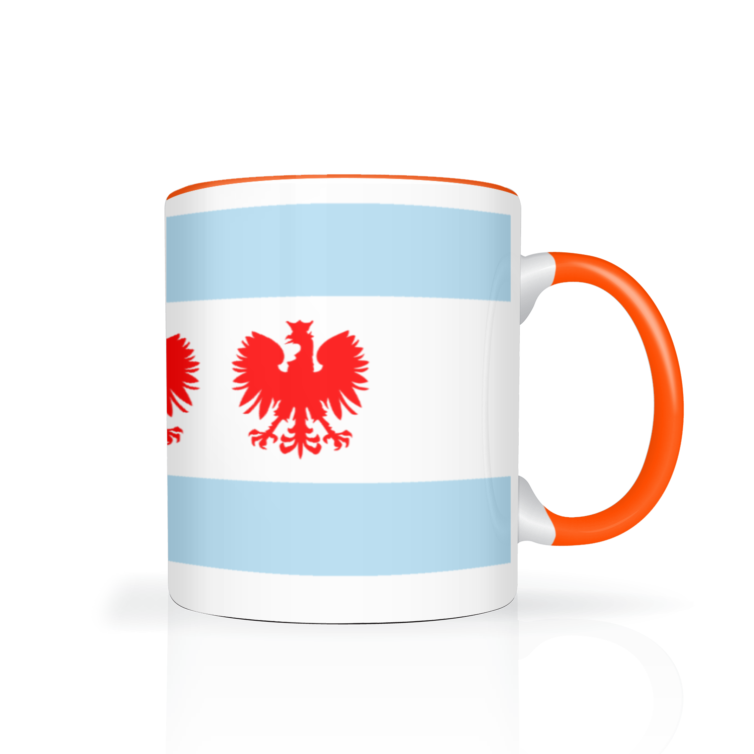 Chicago Flag Polish Four Eagle 2 Tone 11oz Mug