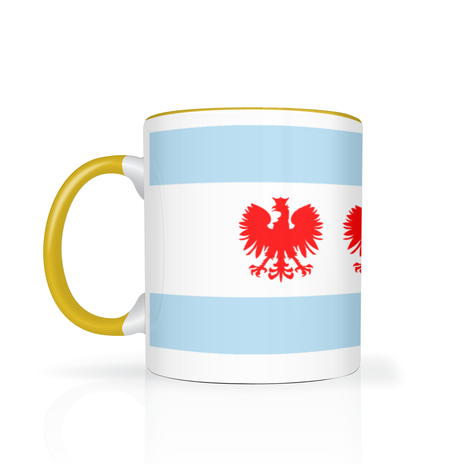 Chicago Flag Polish Four Eagle 2 Tone 11oz Mug