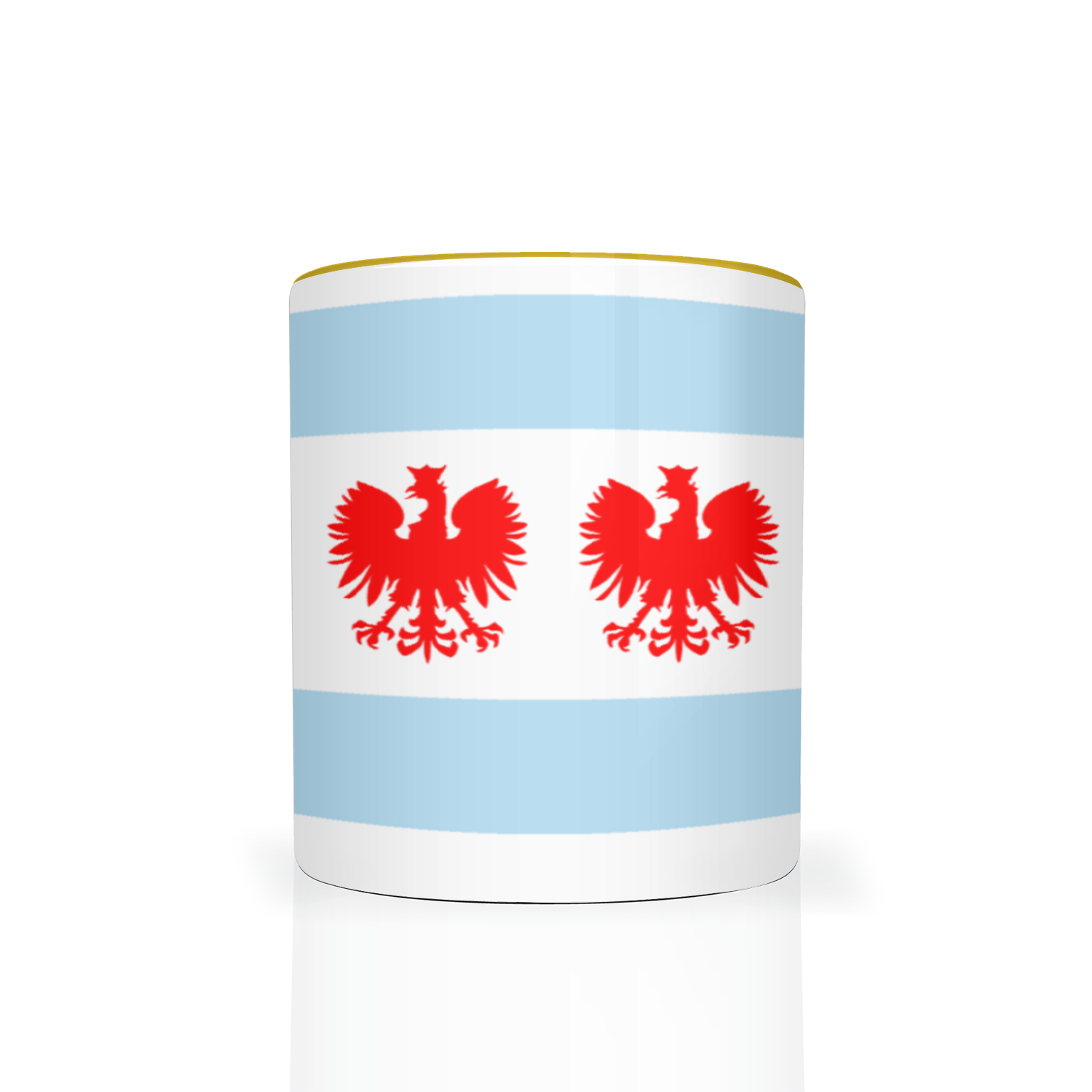 Chicago Flag Polish Four Eagle 2 Tone 11oz Mug