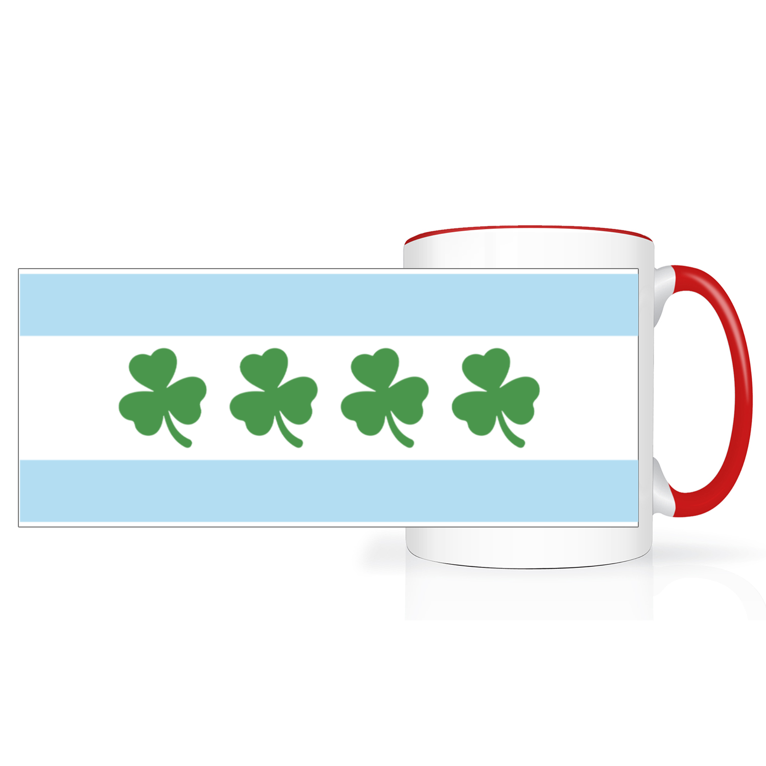 Chicago Flag Shamrock 2 Tone 15oz Mug