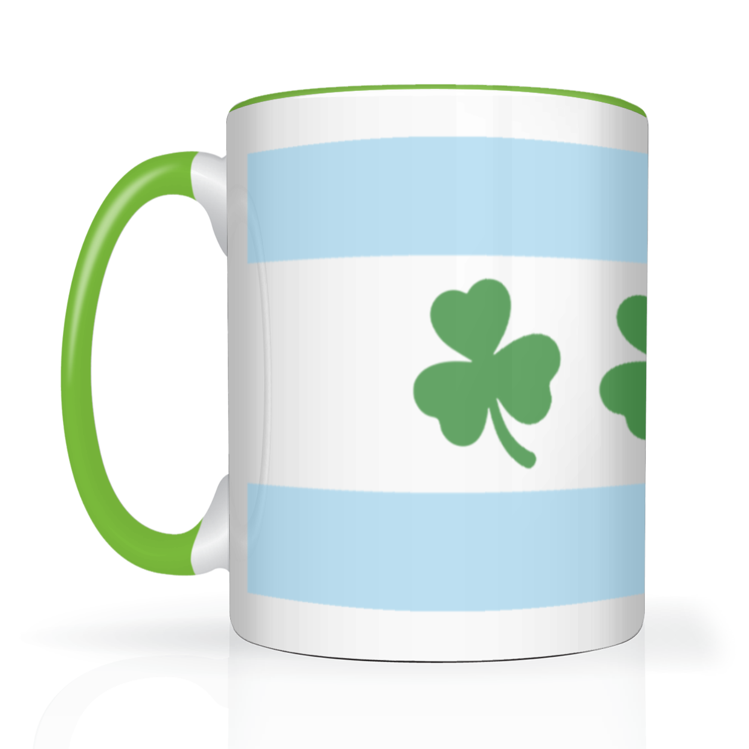 Chicago Flag Shamrock 2 Tone 15oz Mug