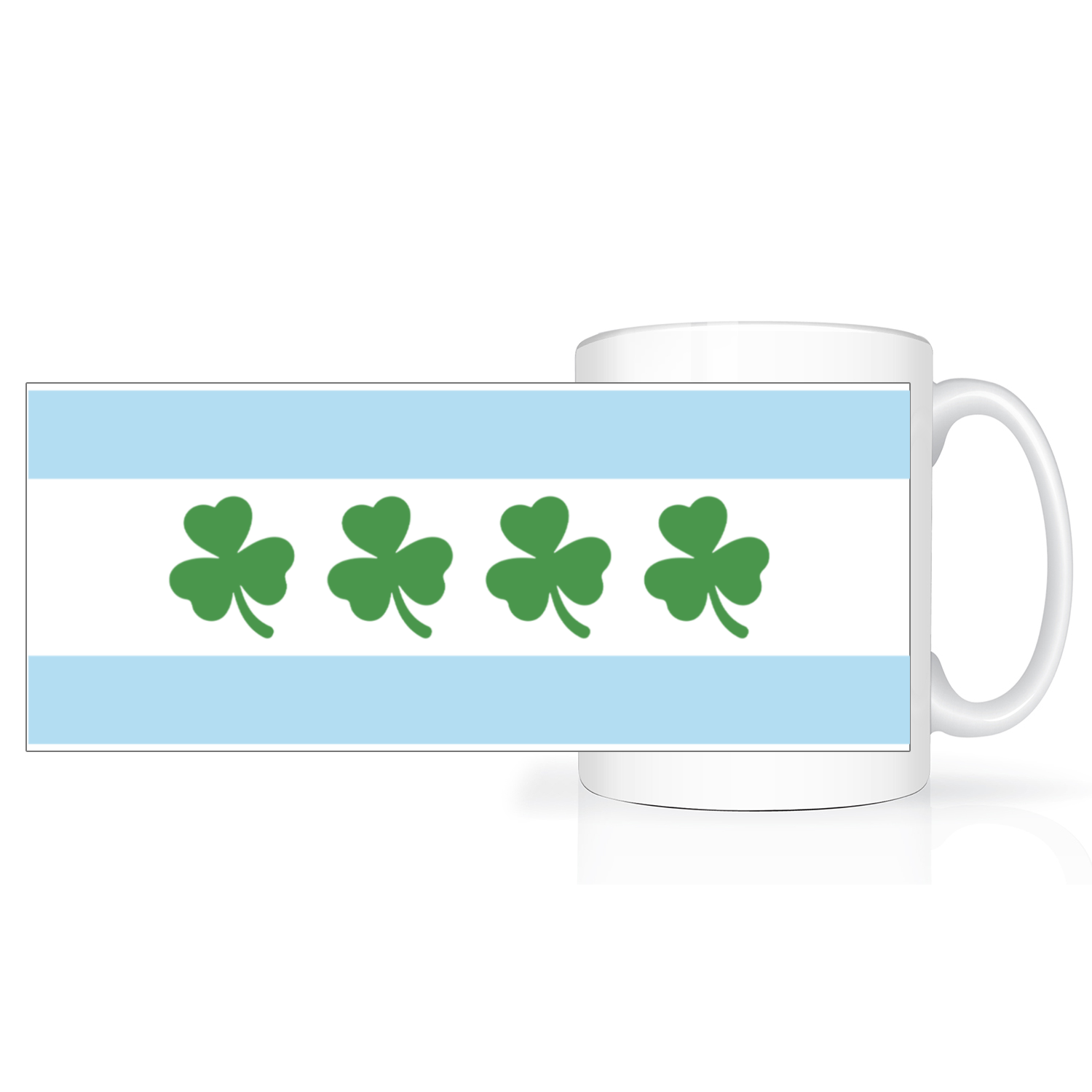 Chicago Flag Shamrock 2 Tone 15oz Mug
