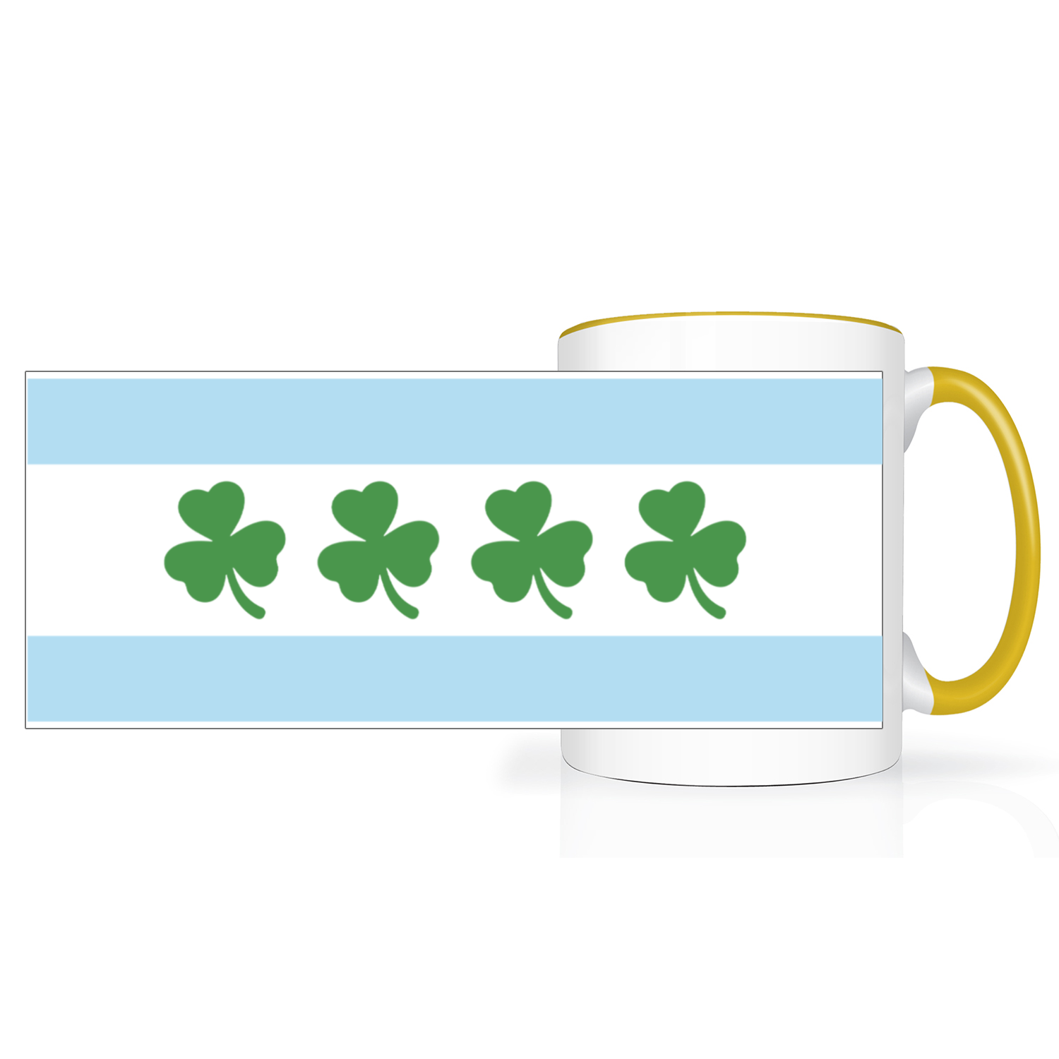 Chicago Flag Shamrock 2 Tone 15oz Mug