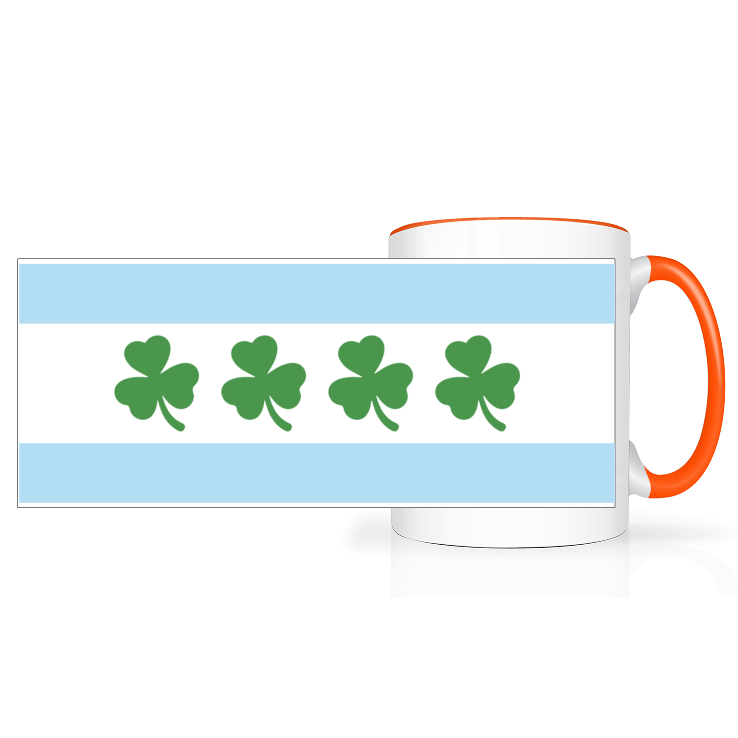 Chicago Flag Shamrock 2 Tone 15oz Mug