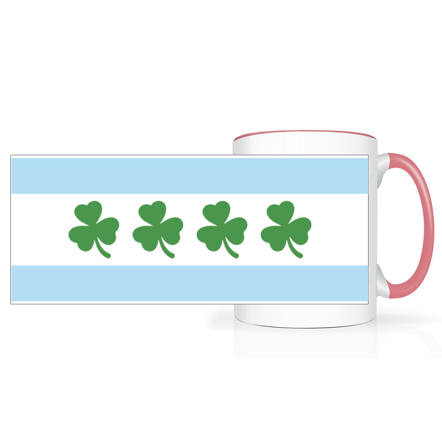 Chicago Flag Shamrock 2 Tone 15oz Mug