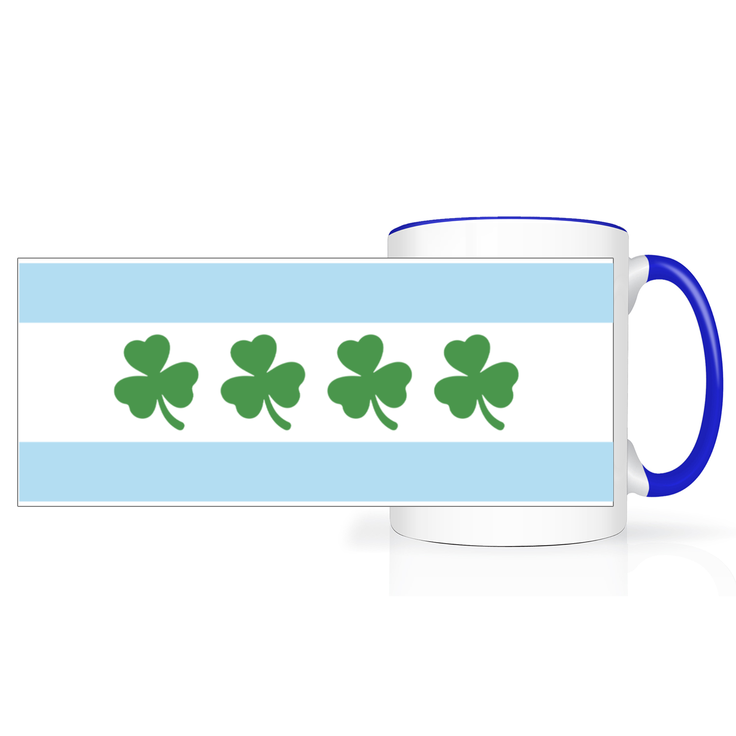 Chicago Flag Shamrock 2 Tone 15oz Mug