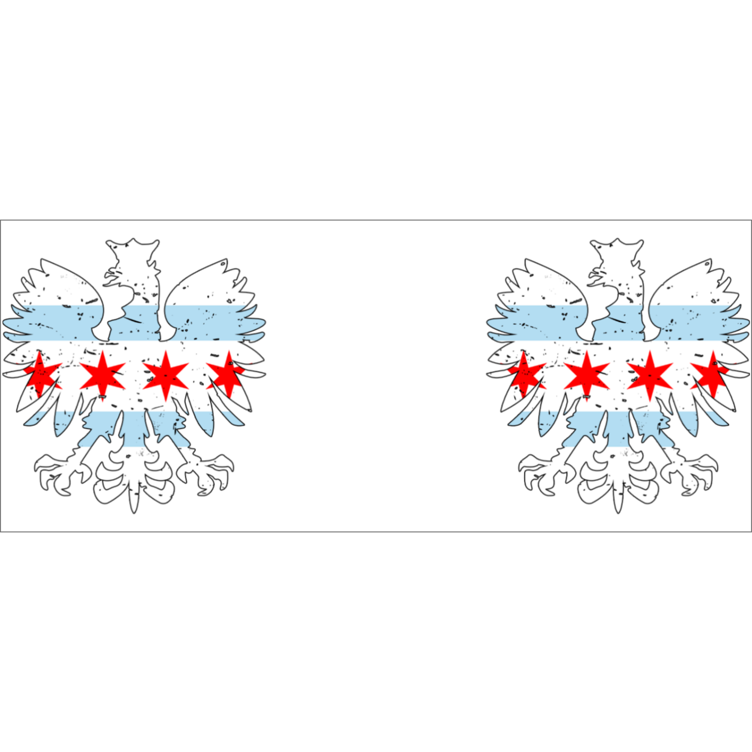 Chicago Flag Polish Eagle 2 Tone 15oz Mug
