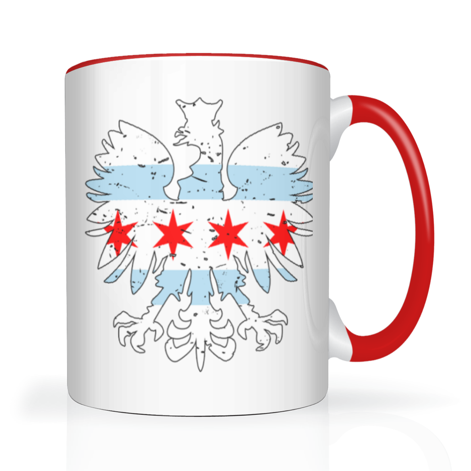 Chicago Flag Polish Eagle 2 Tone 15oz Mug
