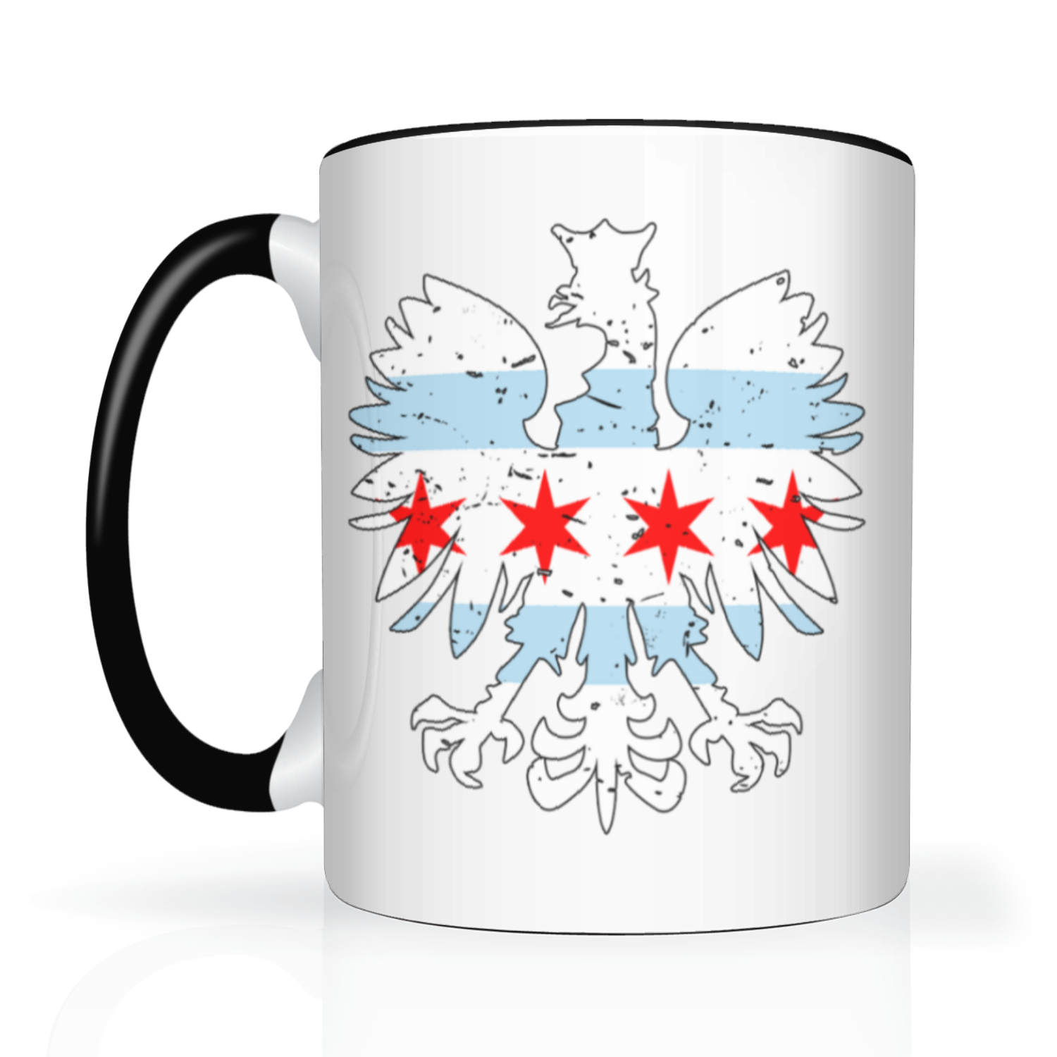 Chicago Flag Polish Eagle 2 Tone 15oz Mug