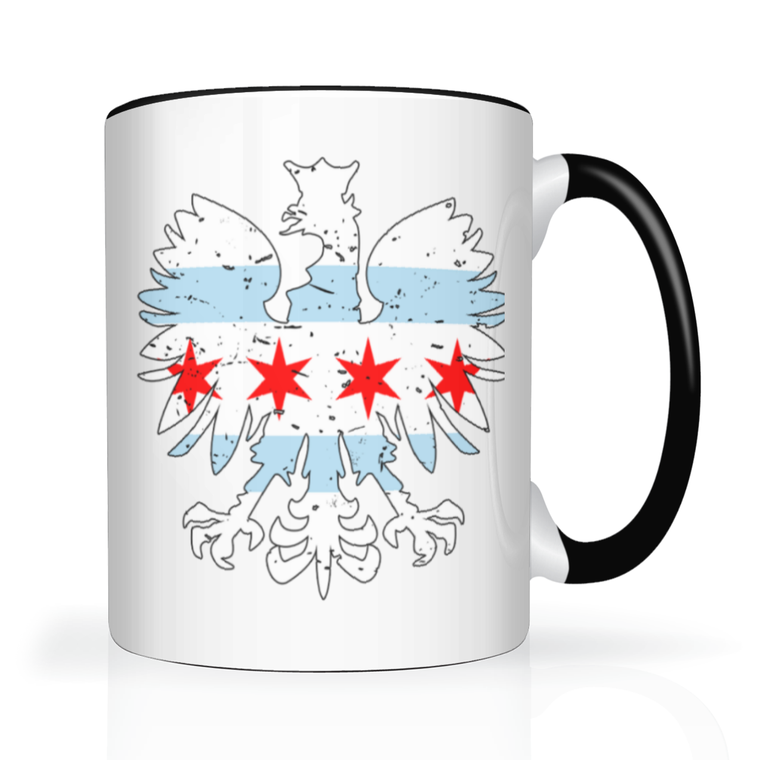 Chicago Flag Polish Eagle 2 Tone 15oz Mug